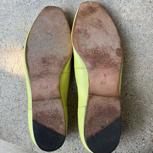 Vintage Enzo Angiolini liberty Lime Green Loafers flat leather size 9 - Picture 7 of 10